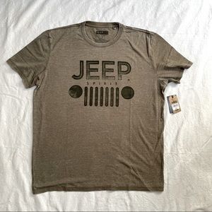 NWT Lucky Brand Jeep Spirit Grill Tee Lg Dk Olive